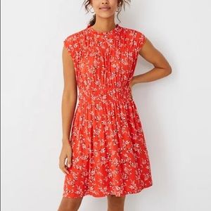 Ann Taylor Shirred Flare Dress Petite Small NWT